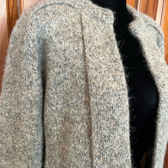 Peruvian Link Alpaca Wool Collection Taupe & Gray Open Front Cardigan Small - Picture 2 of 13